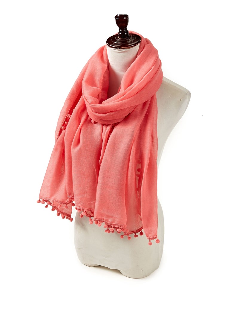 Pañuelo de algodón rosa claro Elvia Rosa - Kiabi