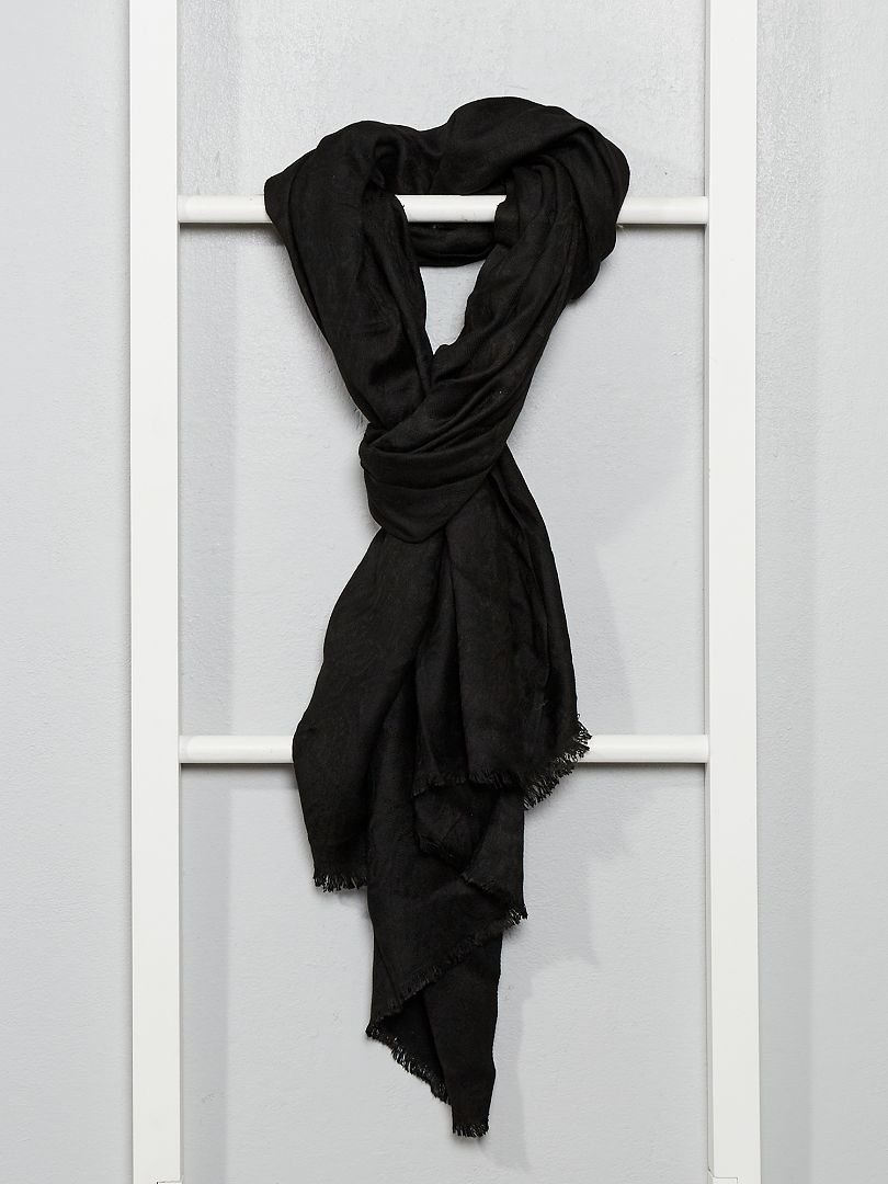 Pañuelo de aspecto seda Negro - Kiabi