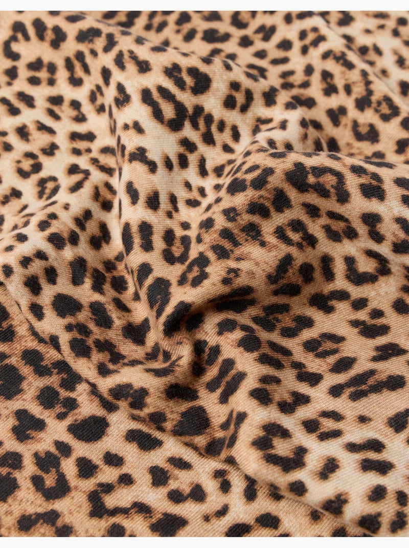 Pañuelo de estampado animal, mo fashion Marrón - Kiabi