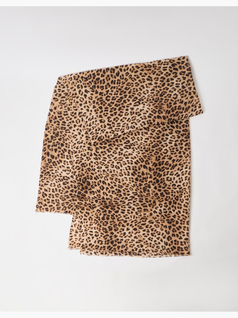 Pañuelo de estampado animal, mo fashion Marrón - Kiabi