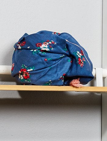 Pañuelo de flores con borlas - Kiabi