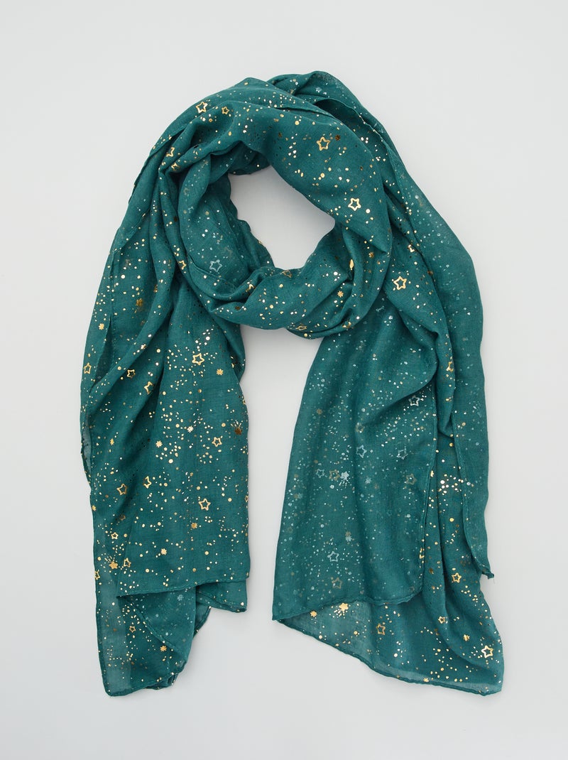 Pañuelo de gasa con estampado de estrella BEIGE - Kiabi