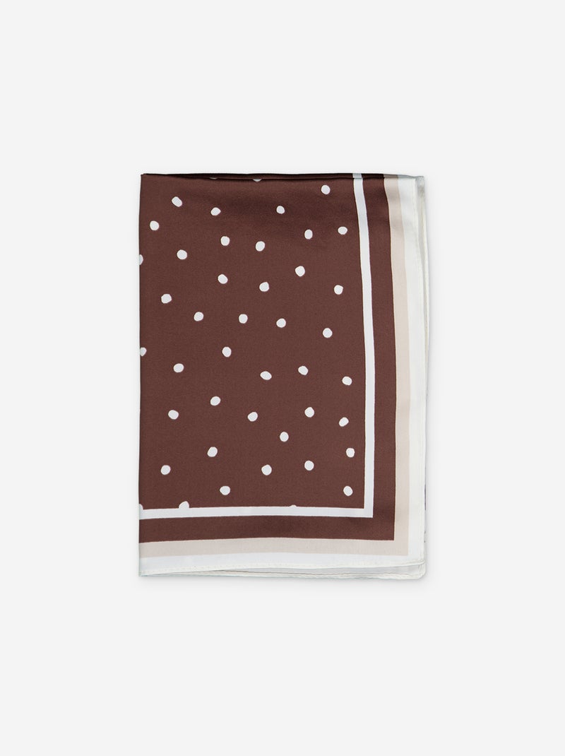 Pañuelo de raso fantasía (65x65 cm) Marron - Kiabi
