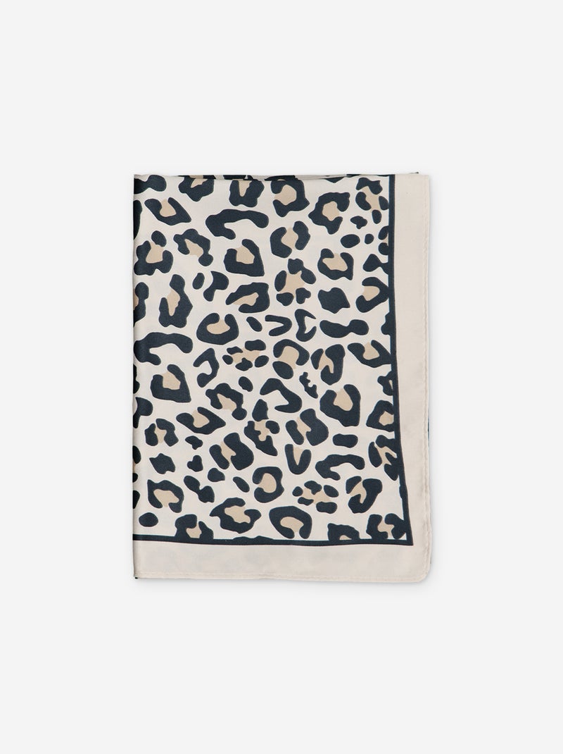 Pañuelo de satén fantasía (65x65 cm) Beige - Kiabi