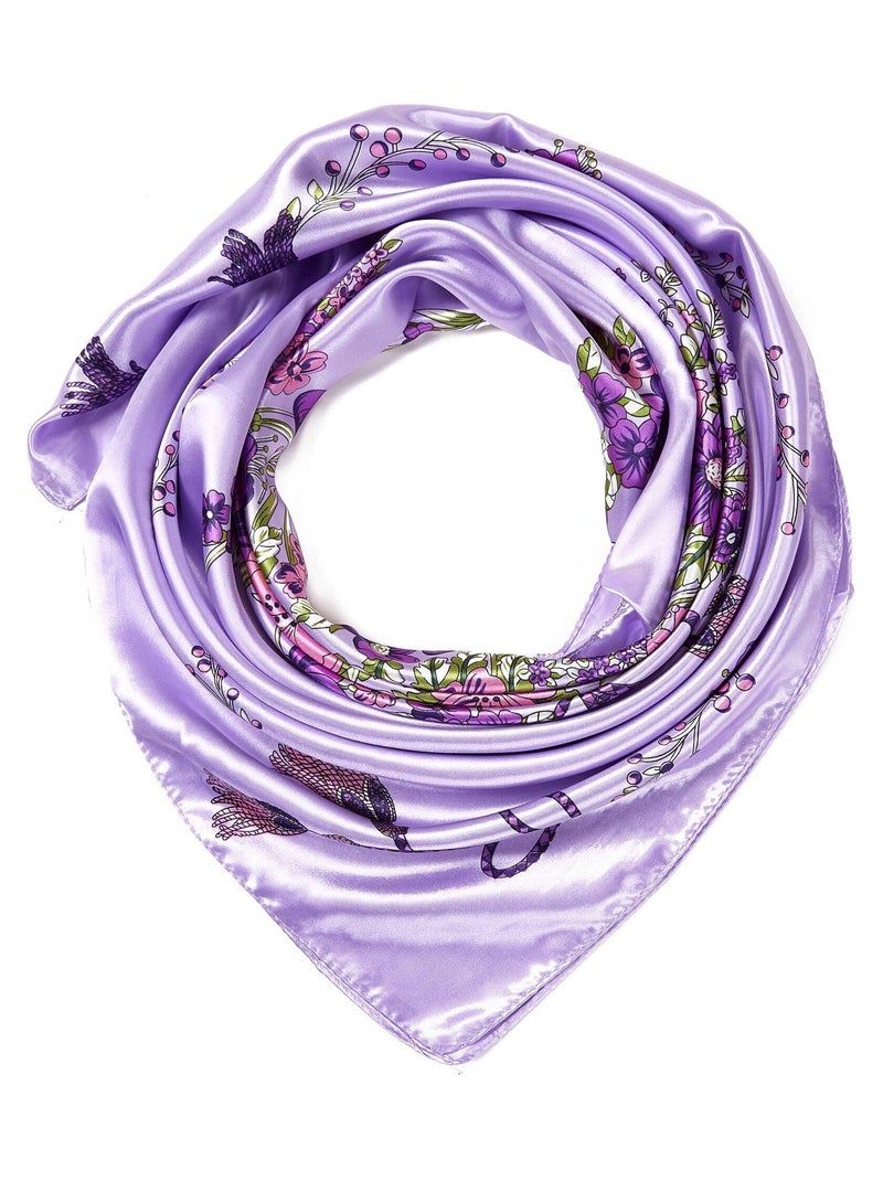 Pañuelo de seda cuadrado Treeflow Malva lila - Kiabi
