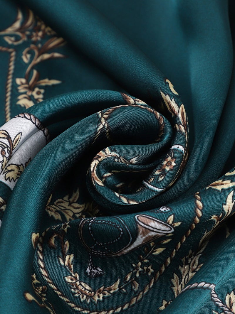 Pañuelo de Seda DAMAS Verde - Kiabi
