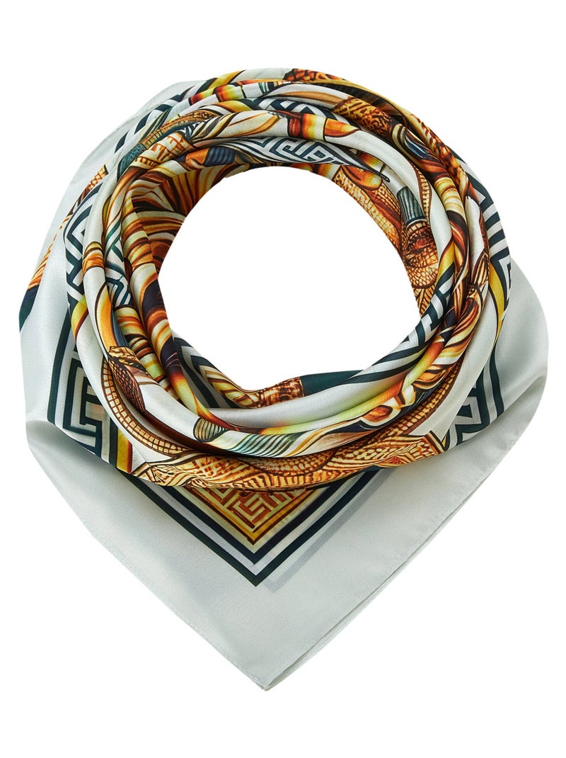 Pañuelo de seda Gran ThreeLions Oro - Kiabi