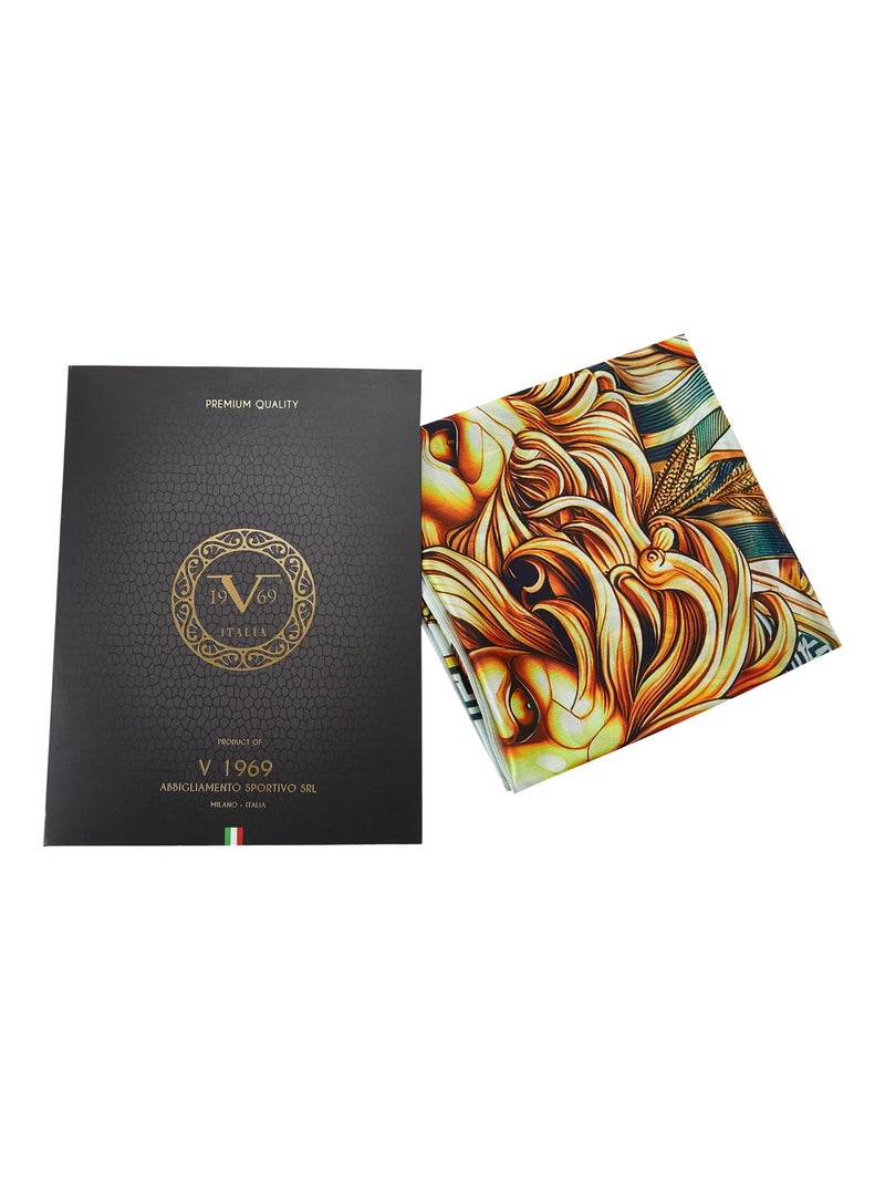 Pañuelo de seda Gran ThreeLions Oro - Kiabi