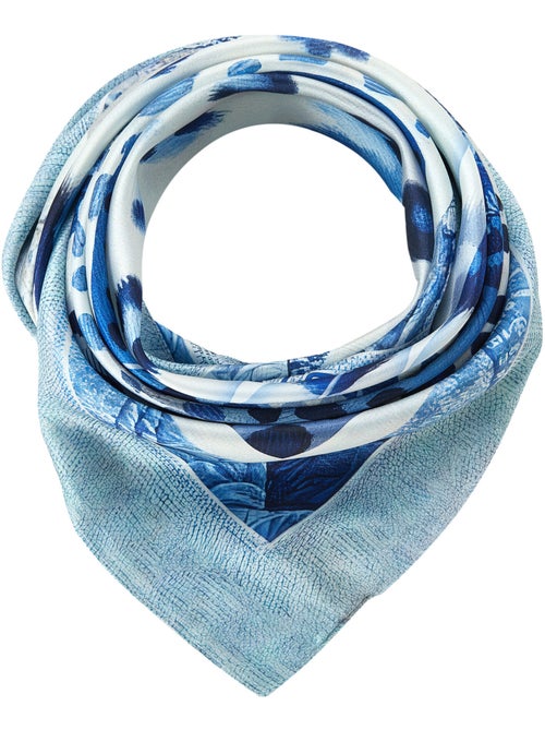 Pañuelo de seda Grand Blue Tiger - Kiabi Pañuelo de seda Grand Blue Tiger - Kiabi