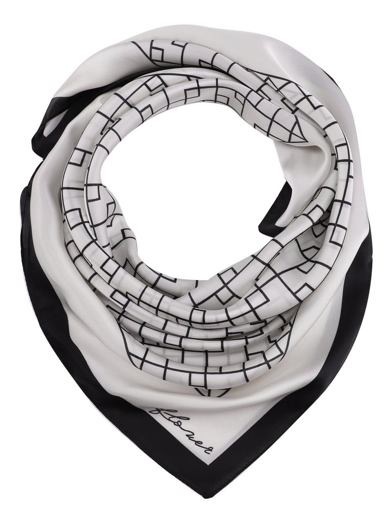 Pañuelo de Seda LABERINTO Blanco - Kiabi