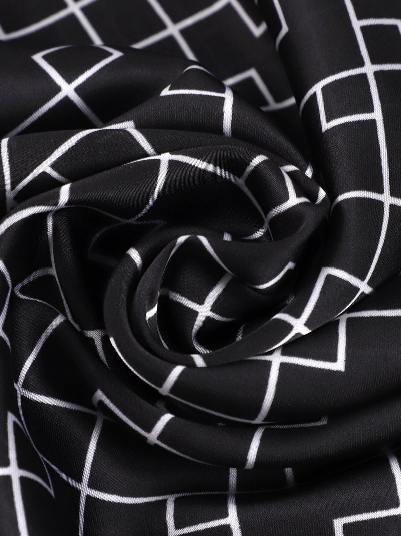 Pañuelo de Seda LABERINTO Negro - Kiabi