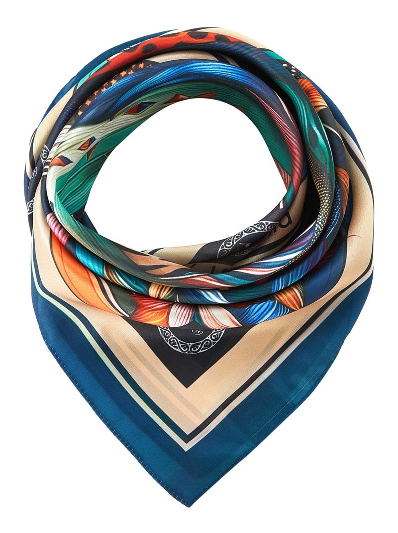 Pañuelo de seda Leo Feather Multicolor - Kiabi