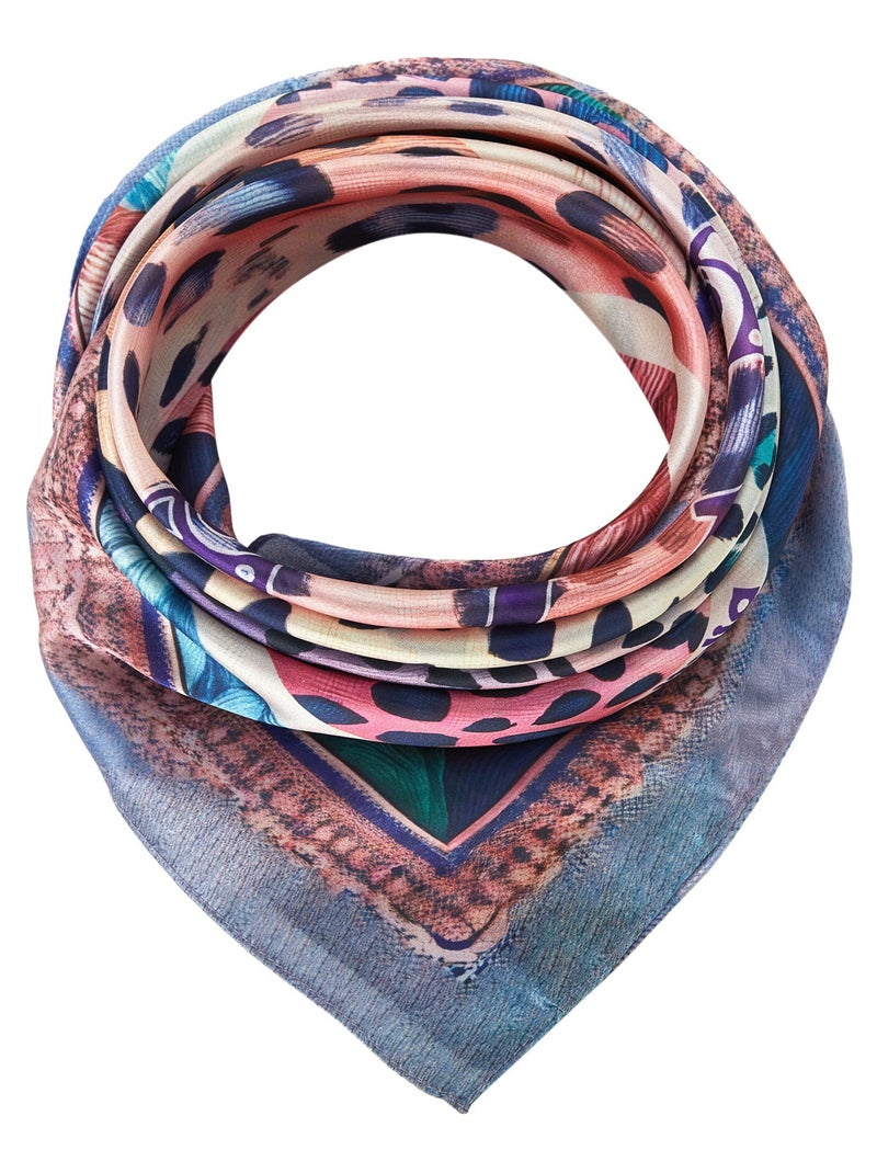 Pañuelo de seda Rainbow Félins Multicolor - Kiabi
