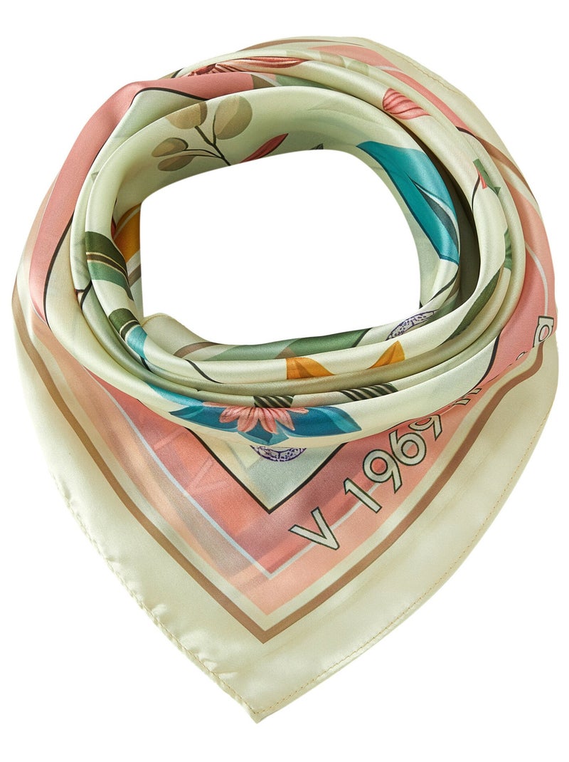 Pañuelo de seda Simple Nature Multicolor - Kiabi