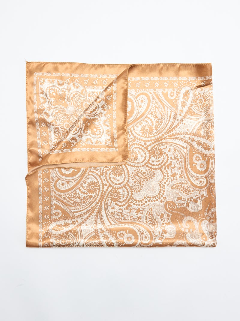 Pañuelo estampado 'arabescos' Marron - Kiabi