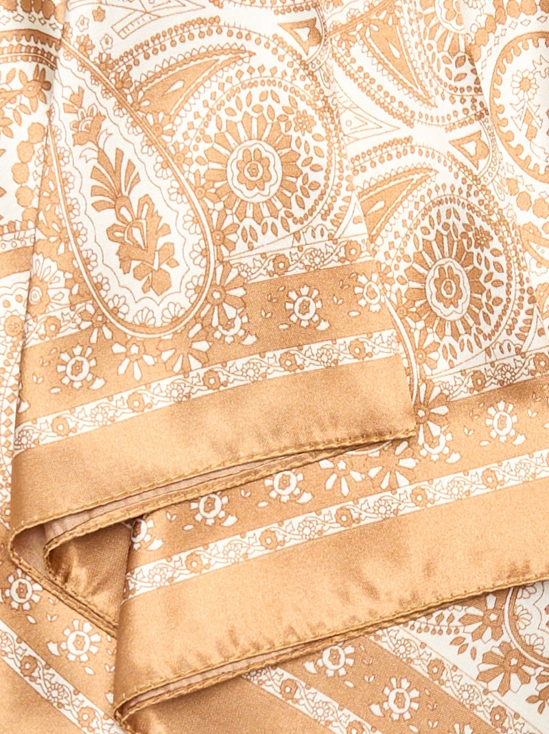 Pañuelo estampado 'arabescos' Marron - Kiabi