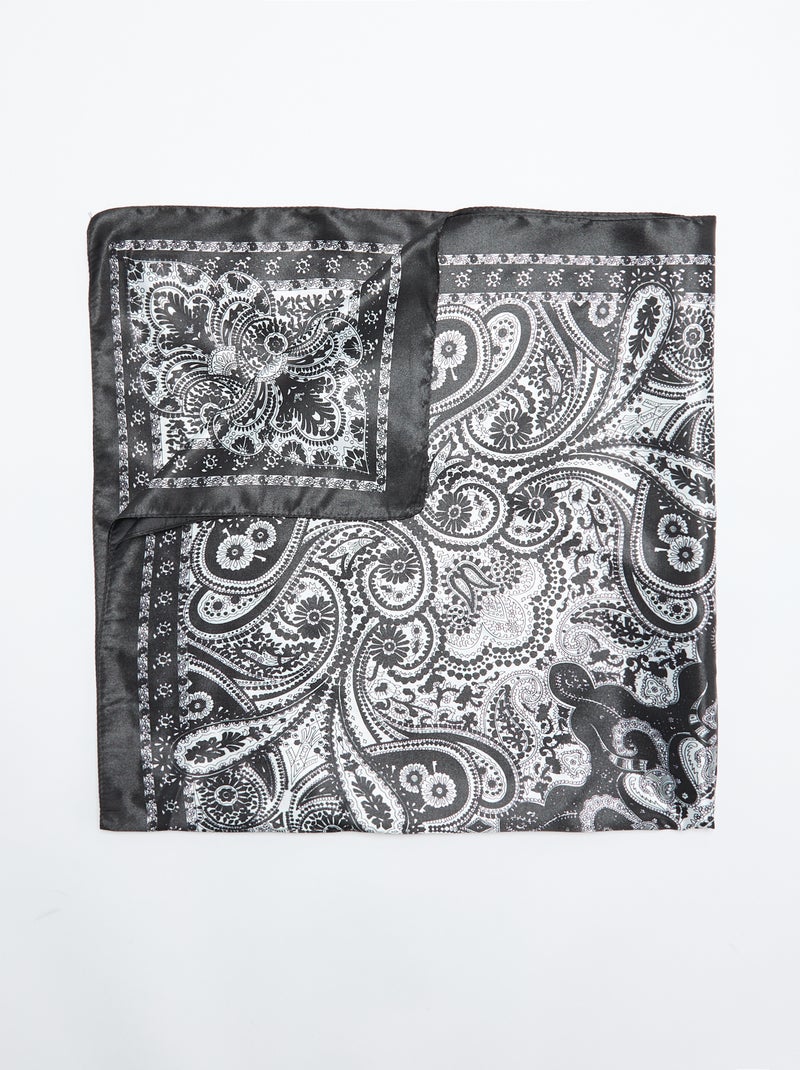Pañuelo estampado 'arabescos' Negro - Kiabi