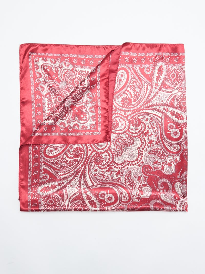 Pañuelo estampado 'arabescos' Rojo - Kiabi
