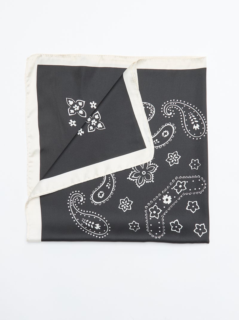 Pañuelo estampado 'bandana' Negro - Kiabi