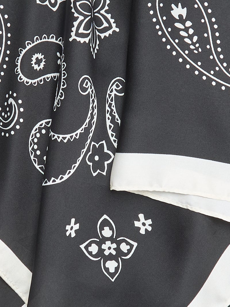 Pañuelo estampado 'bandana' Negro - Kiabi