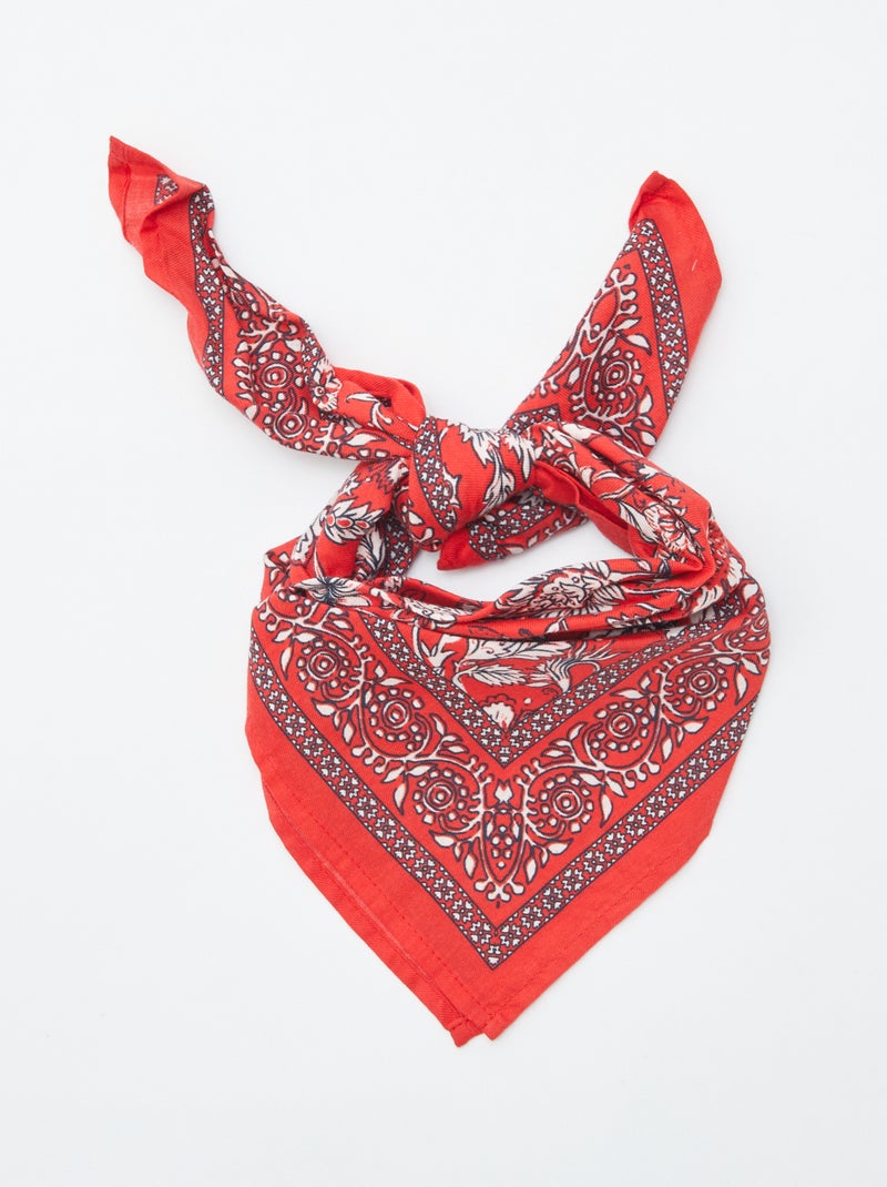 Pañuelo estampado 'bandana' ROJO - Kiabi