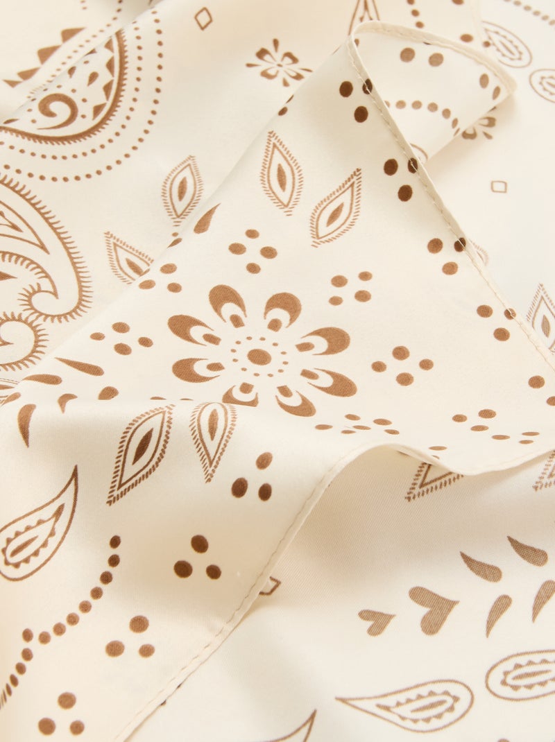 Pañuelo estampado Beige - Kiabi
