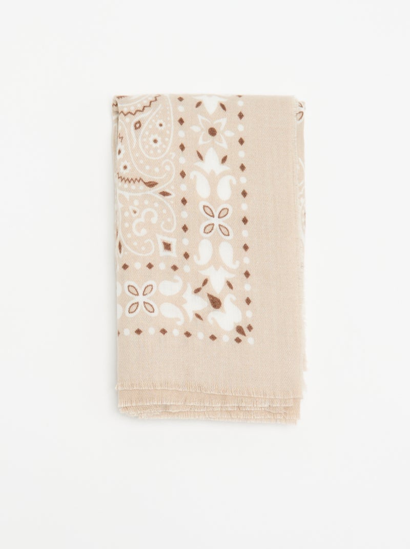 Pañuelo estampado de bandana Blanco - Kiabi