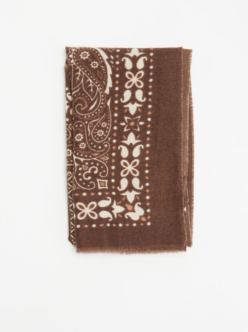 Pañuelo estampado de bandana Marron - Kiabi