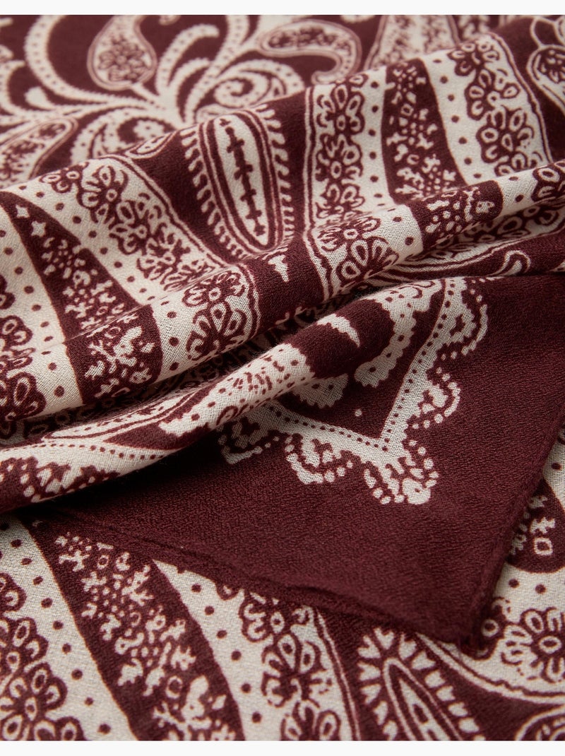 Pañuelo estampado de cachemira, mo fashion Rojo - Kiabi