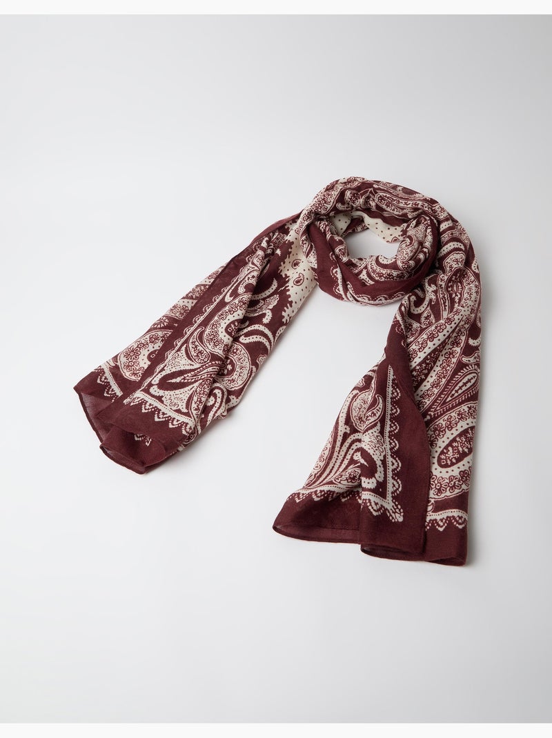 Pañuelo estampado de cachemira, mo fashion Rojo - Kiabi