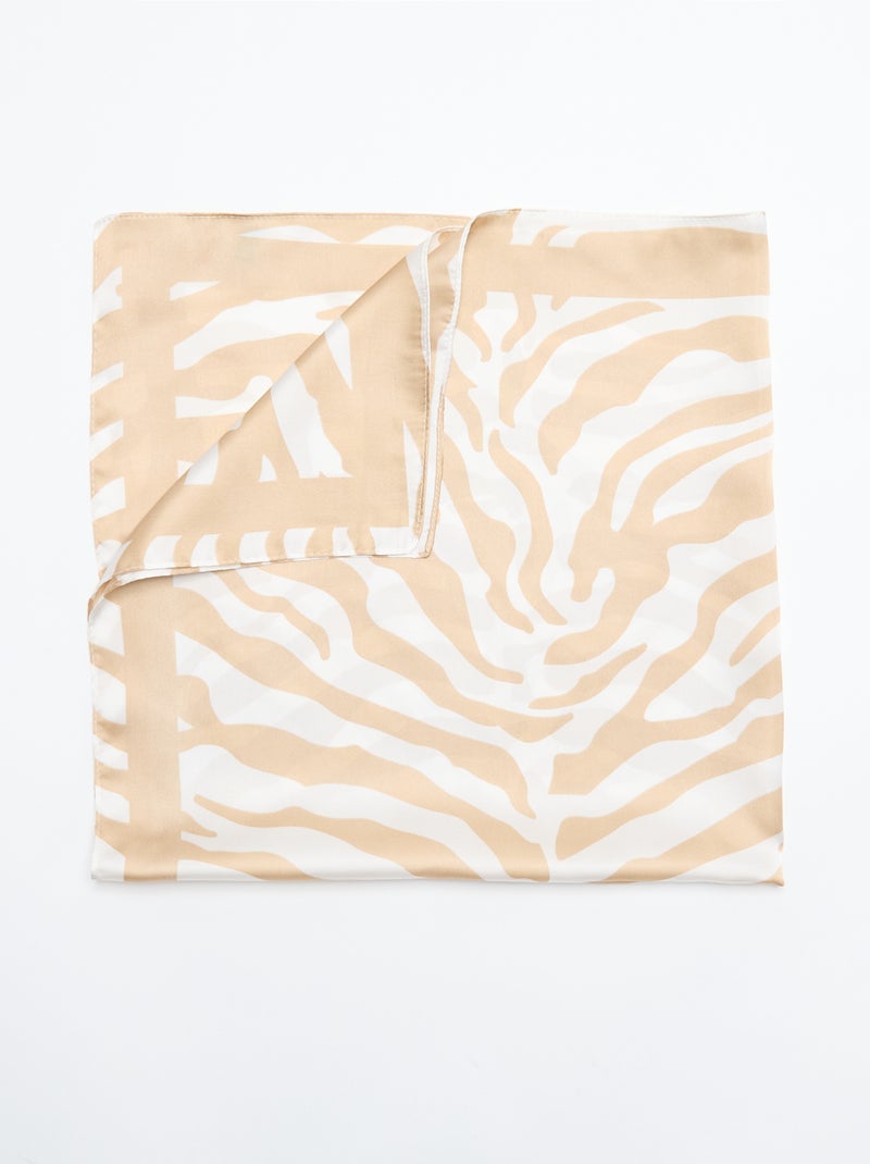 Pañuelo estampado de cebra Beige - Kiabi