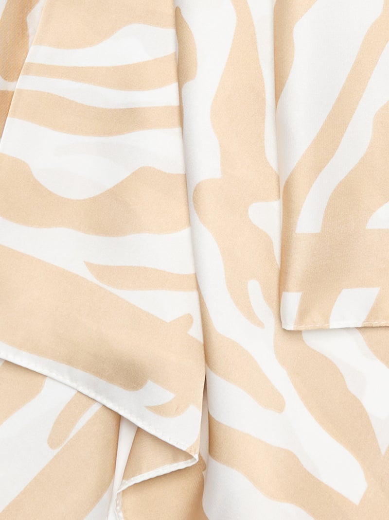 Pañuelo estampado de cebra Beige - Kiabi