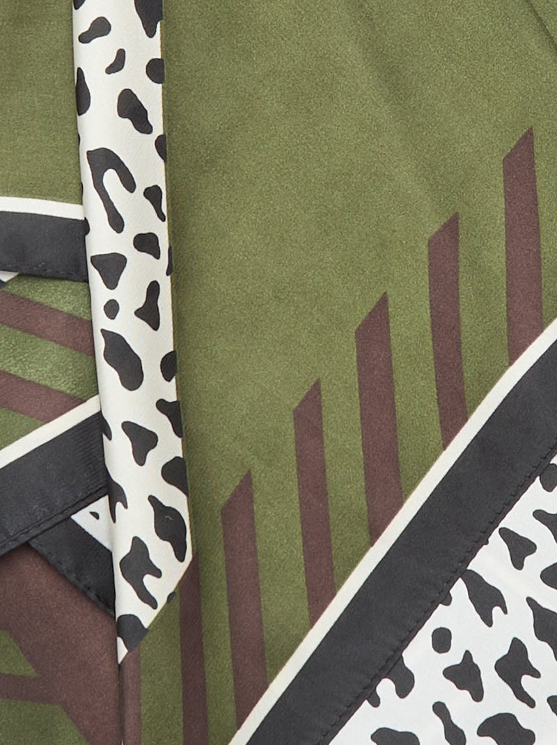 Pañuelo estampado de leopardo Kaki - Kiabi