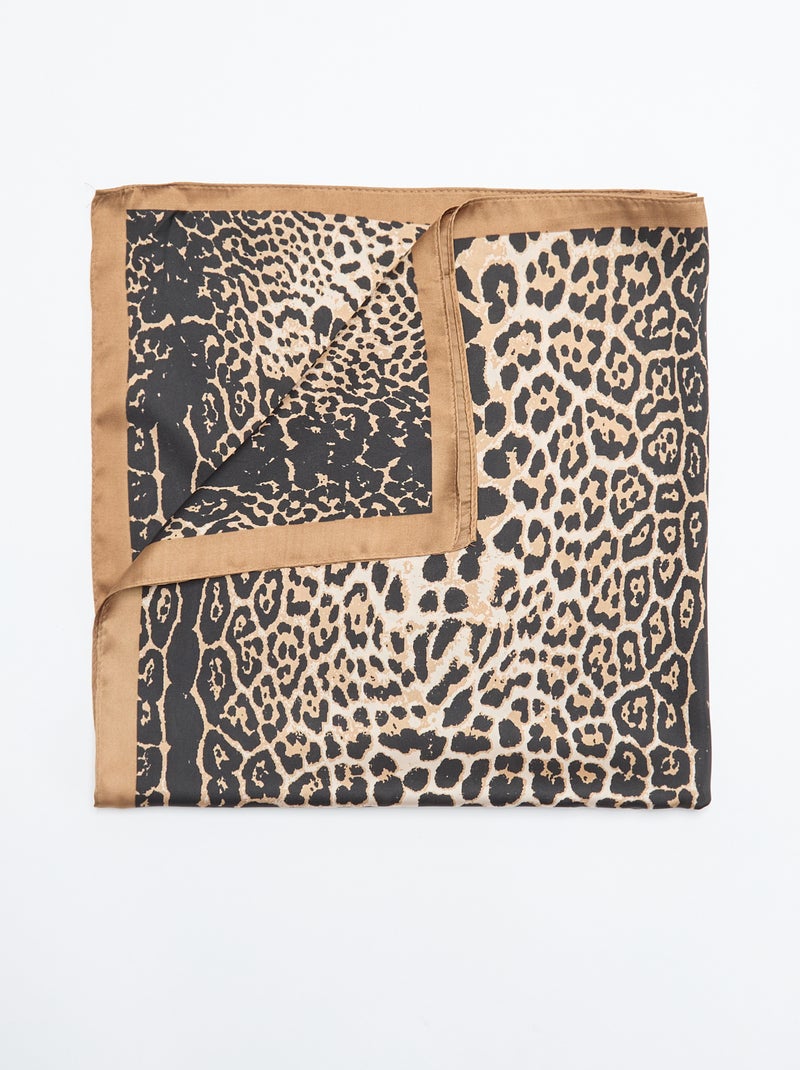 Pañuelo estampado de leopardo Marron - Kiabi