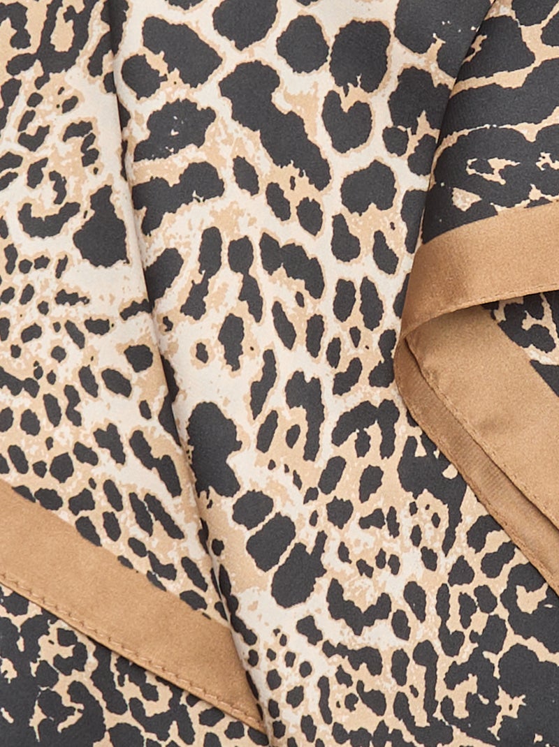 Pañuelo estampado de leopardo Marron - Kiabi