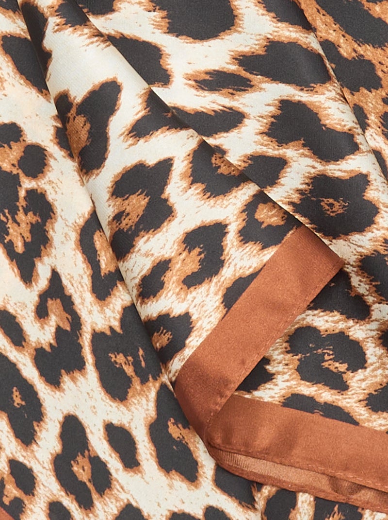Pañuelo estampado de leopardo Marron - Kiabi