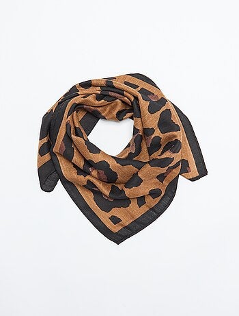 Pañuelo estampado de leopardo