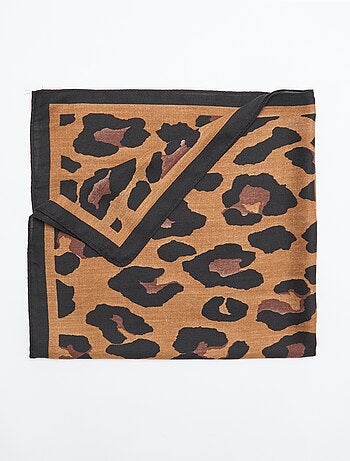 Pañuelo estampado de leopardo