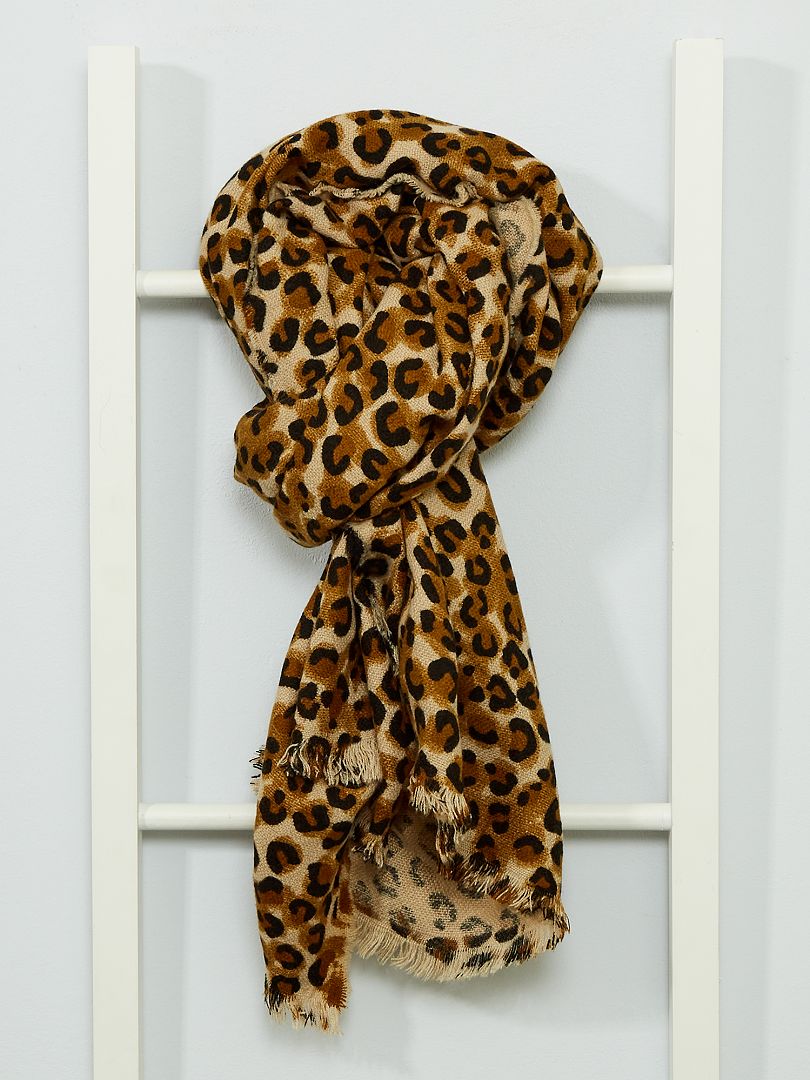Pañuelo estampado de 'leopardo' negro/marrón - Kiabi