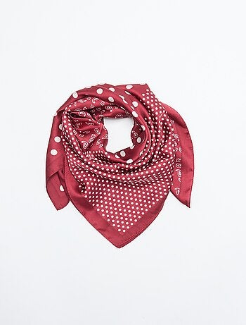 Pañuelo estampado de 'lunares' y 'bandana'