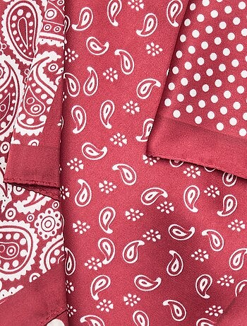 Pañuelo estampado de 'lunares' y 'bandana'