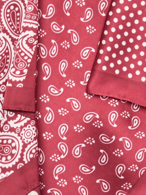 Pañuelo estampado de 'lunares' y 'bandana' - Kiabi Pañuelo estampado de 'lunares' y 'bandana' - Kiabi