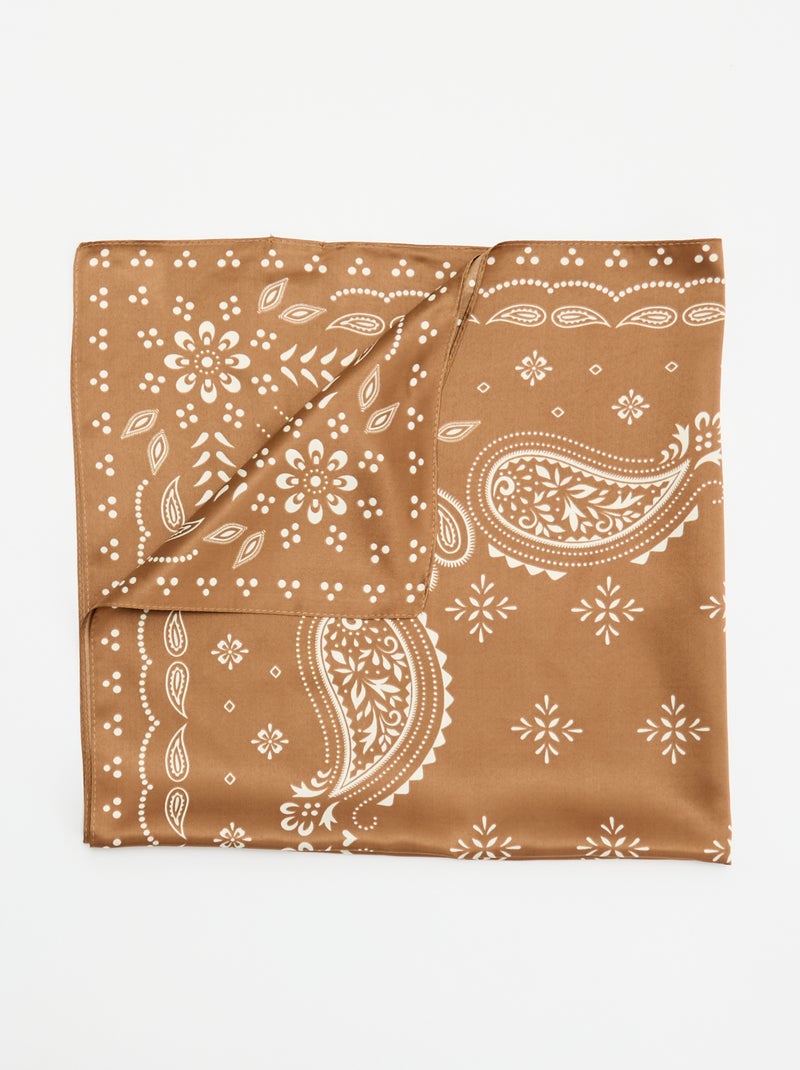 Pañuelo estampado Marron - Kiabi