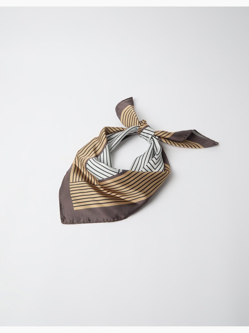 Pañuelo geométrico estampado, mo fashion Marrón - Kiabi