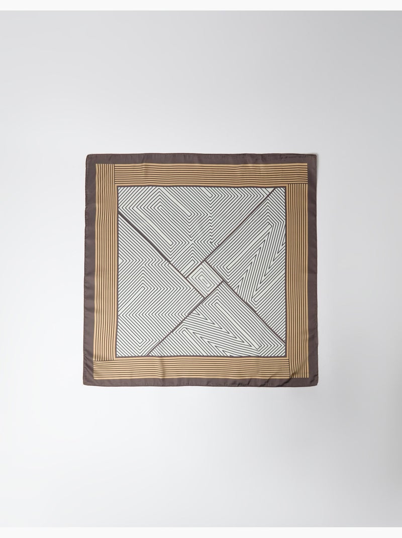 Pañuelo geométrico estampado, mo fashion Marrón - Kiabi