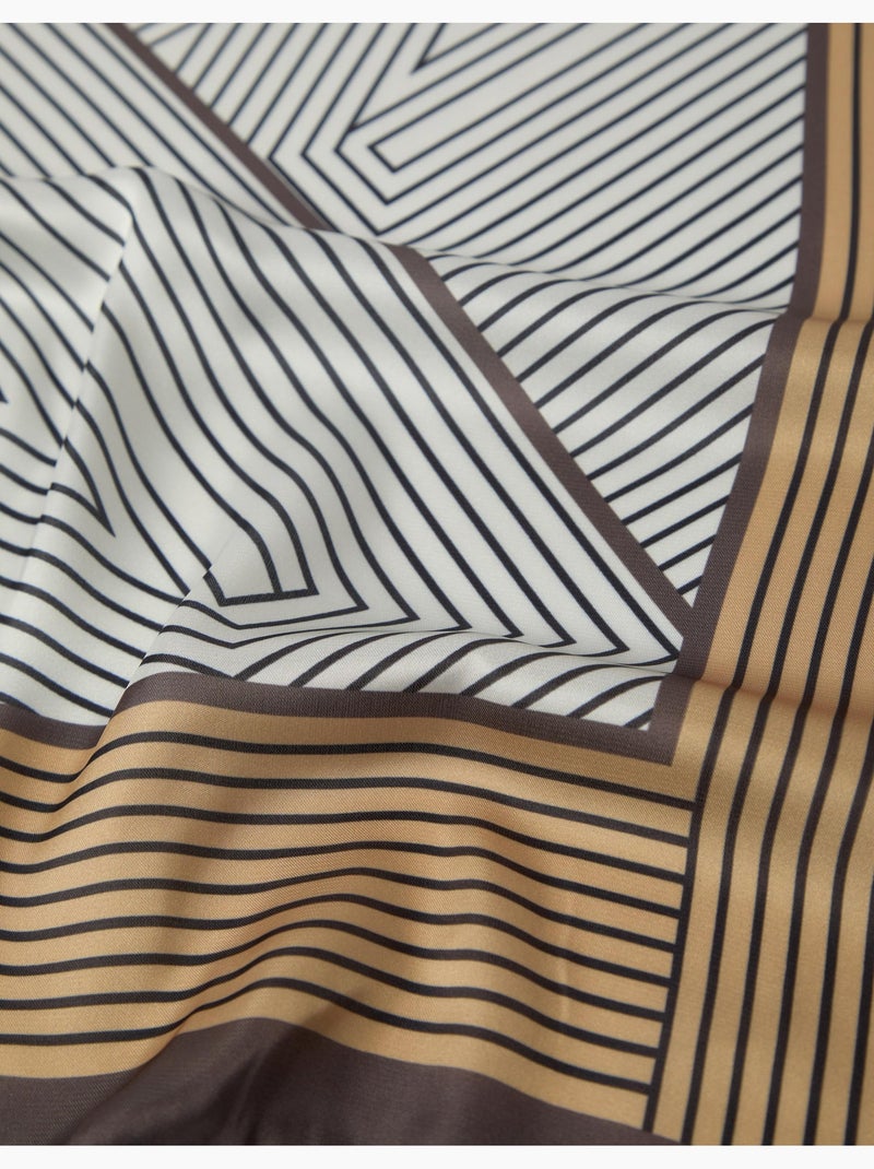 Pañuelo geométrico estampado, mo fashion Marrón - Kiabi