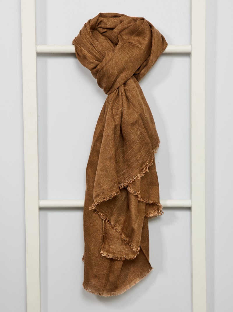 Pañuelo ligero de viscosa camel camello - Kiabi