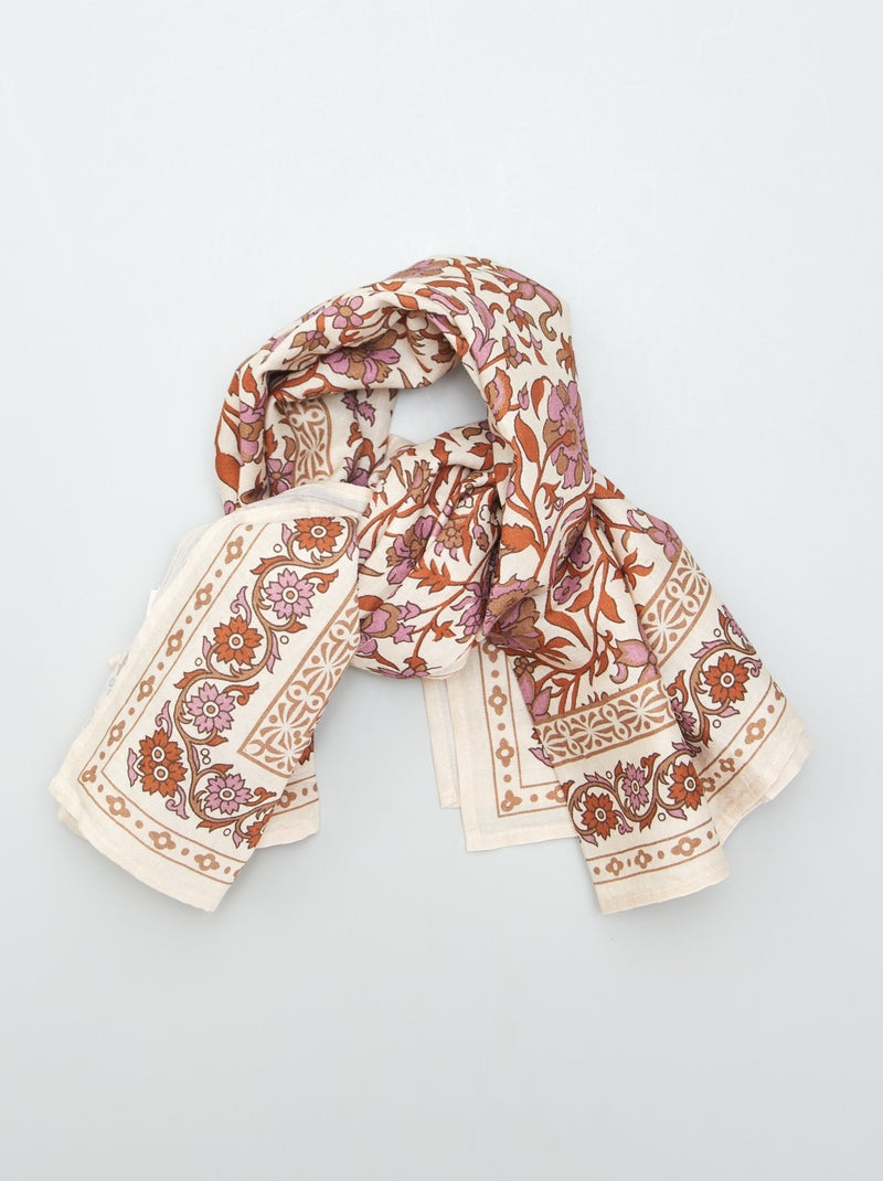 Pañuelo rectangular beige - Kiabi