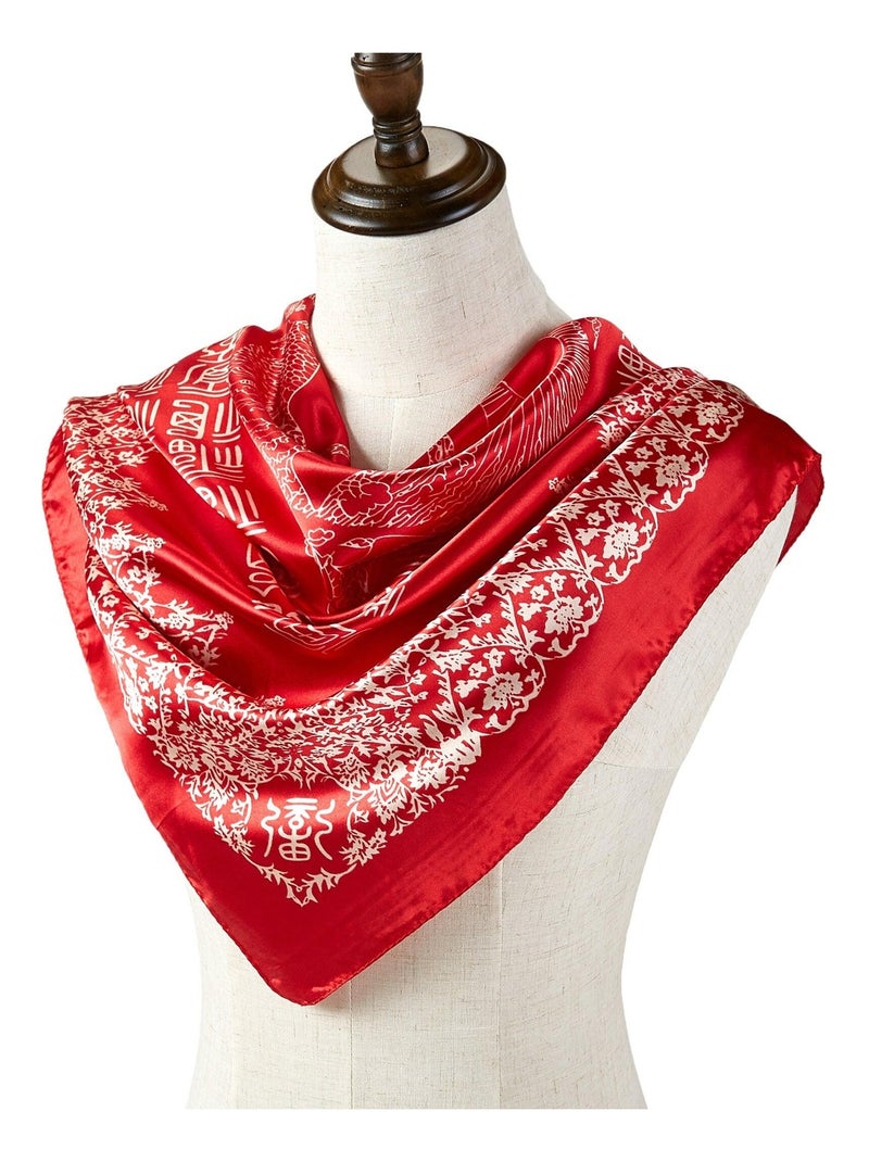 Pañuelo Seda Asia Rojo - Kiabi