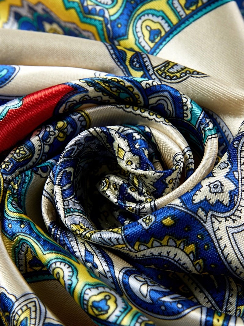 Pañuelo Seda Barroco Rojo - Kiabi
